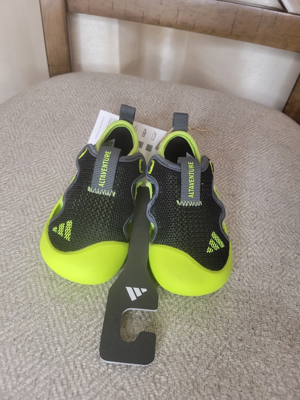 ADIDAS Neon Green and Black  Toddler Water Shoes - Picture 6 of 8